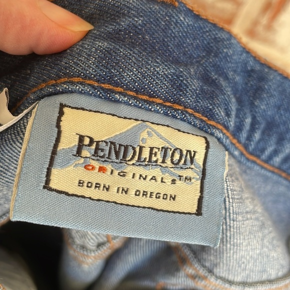 Pendleton Original Blue Straight Leg High Rise Mom Jeans-see measurements - Picture 8 of 11